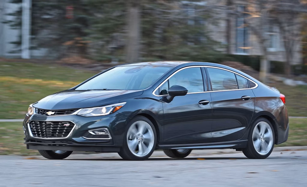 Chevrolet Cruze on the road representing maintenance-minded Avren Motors gig rentals
