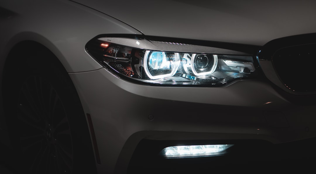 Clear modern car headlight for Avren Motors mobile headlight restoration