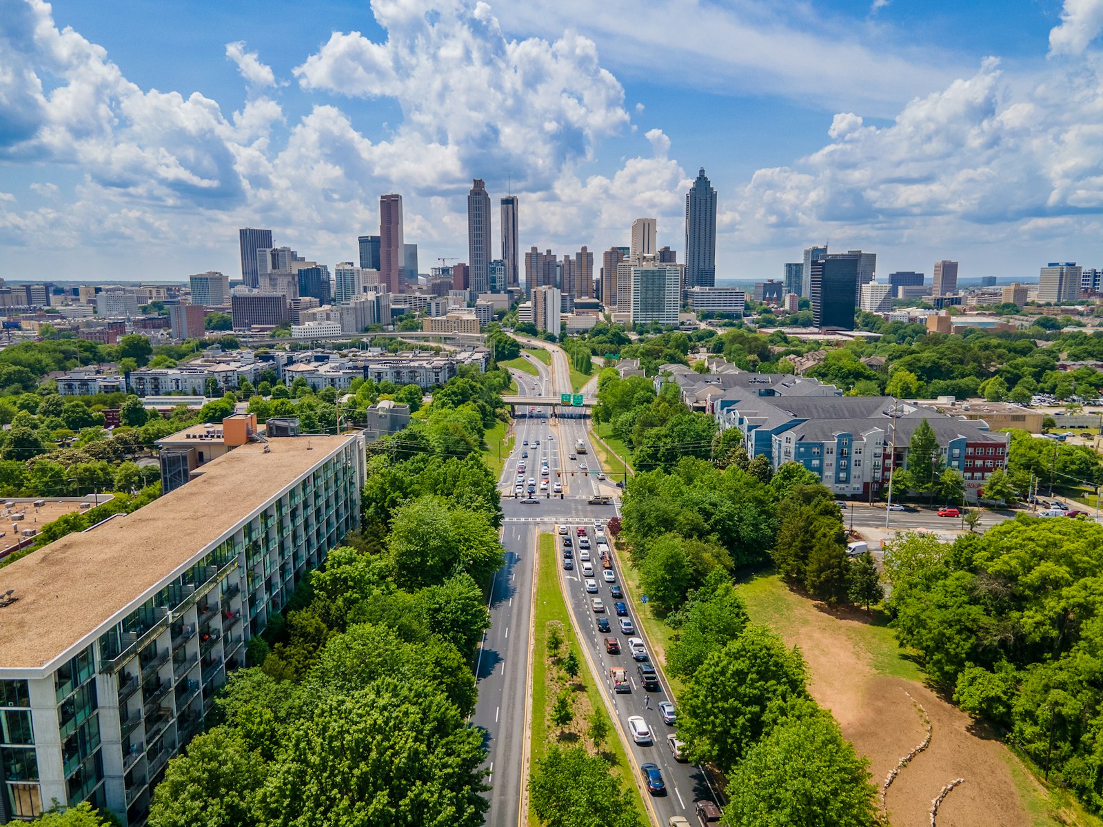 Atlanta area city view representing Fayette County gig car rental service