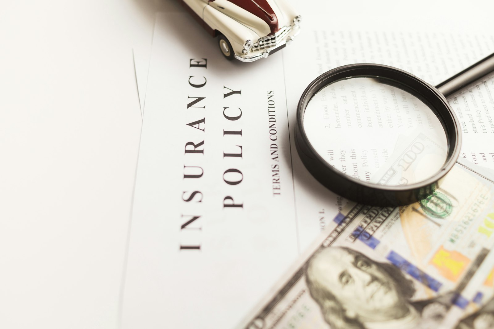 motor insurance policy and vehicle documents for a gig car rental